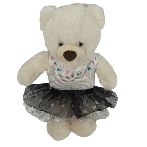 Build A Bear Workshop Teddy Plush Ballerina Tutu Stuffed Animal Toy White BAB - Picture 9 of 9
